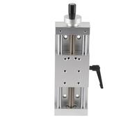Etapa lineal manual de 80 x 80 mm, mesa deslizante transversal de aleación de aluminio con recorrido de 100 mm, alimentación por tornillo de avance para posicionamiento CNC y (Carrera 100 mm)