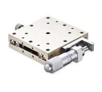 Etapa lineal manual, Micrómetro Manual Precisión Traducción lineal Etapa Desplazamiento Recorte Cojinete Mesa deslizante, for inspección de precisión, Equipo Positi(100mm)