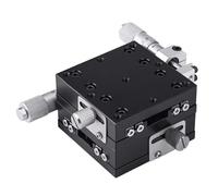 Etapa lineal manual, plataforma de corte micrométrica, pista deslizante de rodillo cruzado, mesa de 60 x 60 mm, para posicionamiento e inspección mecánica