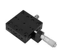 Etapa lineal X, 60 × 60 mm X Micrómetro Ajuste manual Fases lineales de precisión de rodillos cruzados, Etapa lineal de precisión manual del eje X