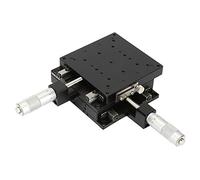 Etapa Lineal XTevu SEMY100-AC XY - Mesa De Traducción Manual De Precisión Con Micrómetro, Guía De Rodillos Cruzados, Tamaño De Plataforma De 100x100x40 Mm, Mesa Deslizante Con Cojinete De Recorte De D