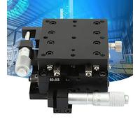 Etapa lineal XY, Keenso SEMY60-AS Micrometer Etapa de traducción lineal de precisión manual, Guía de rodillos transversales para cojinetes de deslizamiento, Eje XY, 60x60x40mm