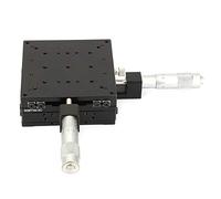 Etapa lineal XY, SEMY100-AC Micrómetro Etapa de traducción lineal de precisión manual Cojinete de corte de desplazamiento Mesa deslizante Guía de rodillos cruzados Eje XY 100x100x40 mm Tamaño de la