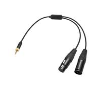 ＡＷＨＡＯ Etapas de iluminación Adaptador TRS a Reemplazo femenino masculino 1 a 2 Cable de 3.5 mm TRS a cable -3.5C-1/2 3.5 mm