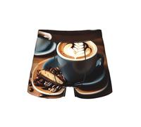 ETASUIOL Delicious Coffee Print - Ropa interior cómoda para hombre, calzoncillos tipo bóxer para hombre, ropa interior para hombre, Negro, 3XL