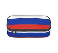 ETASUIOL Estuche especial con estampado de bandera rusa, gran capacidad, puede contener bolígrafos, lápices y accesorios pequeños, Black, Talla única, Neceser de maquillaje