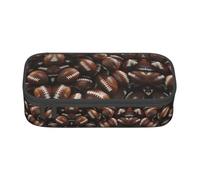 ETASUIOL Estuche especial con impresión de pila de balones de fútbol, gran capacidad, puede contener bolígrafos, lápices y accesorios pequeños, Black, Talla única, Neceser de maquillaje