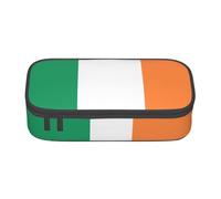 ETASUIOL Estuche grande con estampado de bandera irlandesa, estuche multiusos para lápices, organizador de tela Oxford, Black, Talla única, Funda para llave