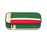ETASUIOL Estuche grande con estampado de la bandera de la República de Chechenia, estuche multiusos para lápices, organizador de tela Oxford, Black, Talla única, Funda para llave