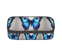ETASUIOL Estuche grande con estampado de mariposas azules, multiuso, organizador de tela Oxford, Black, Talla única, Funda para llave