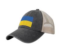 ETASUIOL Gorra de béisbol de malla vaquera con estampado de bandera de Ucrania, accesorios perfectos para actividades al aire libre, Negro, Talla única