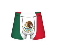 ETASUIOL Ropa interior cómoda con estampado de bandera de México, calzoncillos tipo bóxer para hombre, ropa interior para hombre, Negro, M