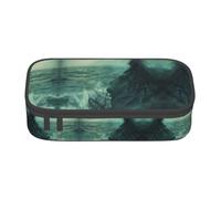 ETASUIOL The Sea Witch - Estuche grande con estampado inspirado en la bruja del mar, estuche organizador de tela Oxford, Black, Talla única, Funda para llave