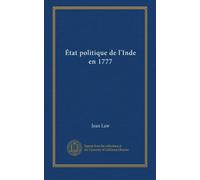 État politique de l'Inde en 1777