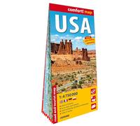 États-Unis d'Amérique 1/4.750.000 (carte grand format laminée). USA (Carte Laminée Routière et Touristique Comfort! Map)