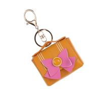 ETAWDE Fundas para llaves de moda para niñas con colgante de abalorio, organizadores de llaves de piel sintética resistentes para personalizar estilos de expresión, como se describe