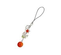 ETAWDE Llavero con forma de flor y lazo, diseño de fruta, decoración única de bolso, cordón ligero para teléfono para uso diario