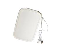 ETAWDE Organizadores de joyas portátiles con cristal y luz LED de 3 colores, caja de maquillaje pequeña para maquillaje y accesorios de joyería