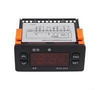 ETC-974 - Regulador de temperatura digital con carril, termostato para calefacción y refrigeración, 2 sensores, -50 °C a 110 °C, CC 12 V/24 V CA, 110 V/220 V, para frigorífico, invernadero e industria