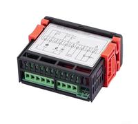 ETC-974 - Regulador de temperatura digital con sensores duales, montaje en riel para frigorífico e invernadero, control preciso de -50 °C hasta 110 °C, CC 12 V/24 V CA 110 V/220 V (110 V)