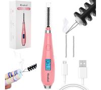 Etcokei Herramienta de quemador de hilo USB rosa, cortar y derretir cuentas de bricolaje, ideal para terminar proyectos de tejer cuentas y enhebrar