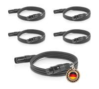 ETEC - Cable de audio XLR (5 unidades, 3 m, cable de micrófono, cobre DMX OFC, simétrico)