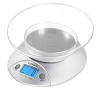 Etekcity Báscula de cocina de alimentos con cuenco, onzas digitales y gramos para cocinar, hornear, preparar comidas, dieta y pérdida de peso, 11 libras/5 kg, pantalla retroiluminada
