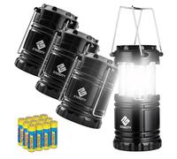 Etekcity Faroles de camping para cortes de energía, paquete de 4, linterna para artículos esenciales de camping, luces LED de emergencia que funcionan con pilas, kit de supervivencia y equipo para