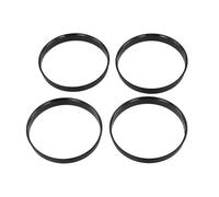 ETEKGVYVA Espaciador Ruedas Coche Anillo Centrador Cubo Rueda Automóvil Negro Accesorios para Coche 4 Piezas Anillos Centrado Cubo 74,1 X 72,6 Mm Brida Adaptadora Espaciadora