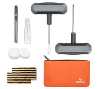 ETENWOLF Kit de Reparación de Neumáticos con Tapones 16 Pcs, Kit Antipinchazos para Coche, Moto, ATV, Camión, Tractor