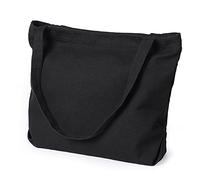 Etercycle Bolsa de lona para mujer, bolsa de hombro casual de gran capacidad, con bolsillo interior para escuela, compras, trabajo, viajes, Black, L, Hobo