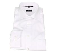 Eterna Hombre Camisa Manga Larga Businesshemd Confort Fit Blanco Liso 8817 E19K