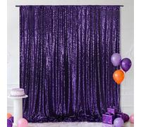 Eternal Beauty 122 x 213 cm - Fondo de fotografía de lentejuelas brillantes moradas para fiestas, bailes, bodas, banquetes y fotos (1,2 x 2,1 m)