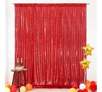 Eternal Beauty 213 x 213 cm Fondo de fotografía de lentejuelas rojas brillantes para fiesta, graduación, boda, banquete Youtobe (2,1 x 2,1 m)