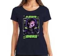Eternal Desire Manga Vampir E-Girl Japan Y2K - Camiseta para mujer, azul marino, M