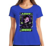 Eternal Desire Manga Vampir E-Girl Japan Y2K - Camiseta para mujer, azul, XXL