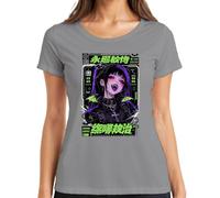 Eternal Desire Manga Vampir E-Girl Japan Y2K - Camiseta para mujer, gris, S