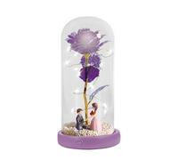 Eternal Flower Lamp - Lámpara LED floral preservada con cúpula de | Romántico Eternal Flores Lámparas Mujeres del pasado | Lámpara decorativa musical para regalo romántico para dormitorio de