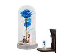 Eternal Flower Lamp - Lámpara LED floral preservada con cúpula de | Romántico Eternal Flores Lámparas Mujeres del pasado | Lámpara decorativa musical para regalo romántico para dormitorio de