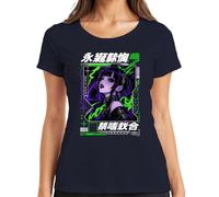 Eternal Prisoner Bound by Silence Japan Y2K - Camiseta para mujer, azul marino, XXL