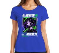 Eternal Prisoner Bound by Silence Japan Y2K - Camiseta para mujer, azul, S