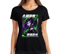 Eternal Prisoner Bound by Silence Japan Y2K - Camiseta para mujer, Negro , 3XL