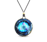 EternalOrgone Colgante de orgón hecho a mano con piedras preciosas de chakra de cianita, cristales curativos de reiki, collar con colgante de orgonita para buena suerte, yoga, meditación, joyería