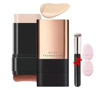 Eternipeace Stick Foundation,2 in 1 Anti Wrinkle Foundation Stick,Built-in Foundations Brush,Waterproof Hydrating Repair (Bright White, size)