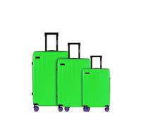 ETERNITIVE - Juego de 3 Maletas | Maletas Rígidas de ABS | Tamaño: 55 x 65,5 x 75,5 cm | Maletas con Cerradura TSA | Maleta Viaje con Ruedas 360° | Equipaje de Mano 37L 60L 99L | Verde
