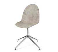 Eternity Silla de Comedor Giratoria Madera Gris/Acero