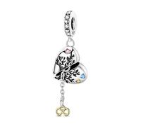 Eterno árbol genealógico corazón medallón encanto, encanto para pulsera, compatible con Pandora pulsera collar