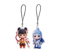 Eterspr 2 Piezas Llavero Nezha Acrílico Plano, Nezha Dibujos Animados Acrílico, Acrílico Nezha Chino Decorativo, Diseño Ligero, Material Antiarrays, Ideal para Mochilas, Llaveros o Regalos