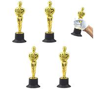 Eterspr 4 Piezas Trofeos de Oro, Molde de Trofeo de Oro, Plástico Trofeo, para Ceremonia de Entrega de Premios, Premios de Fiesta, Celebración Deportiva