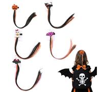Eterspr 5PCS Peluca Sintético Extensiones Colores, Halloween para Horquilla Tocados, Partido Cosplay Fiestas Party Halloween, para Mujeres Niña